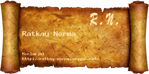 Ratkay Norma névjegykártya